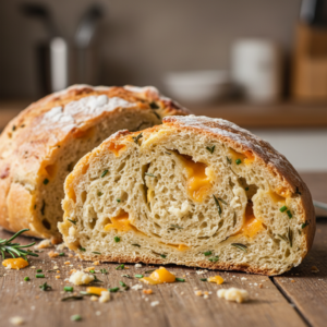 Einfaches Cheddar Kräuter Brot
