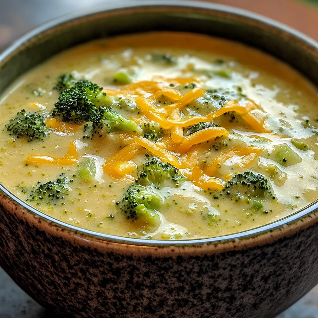 30-Minute Creamy Broccoli Cheddar Soup - Irresistible Comfort