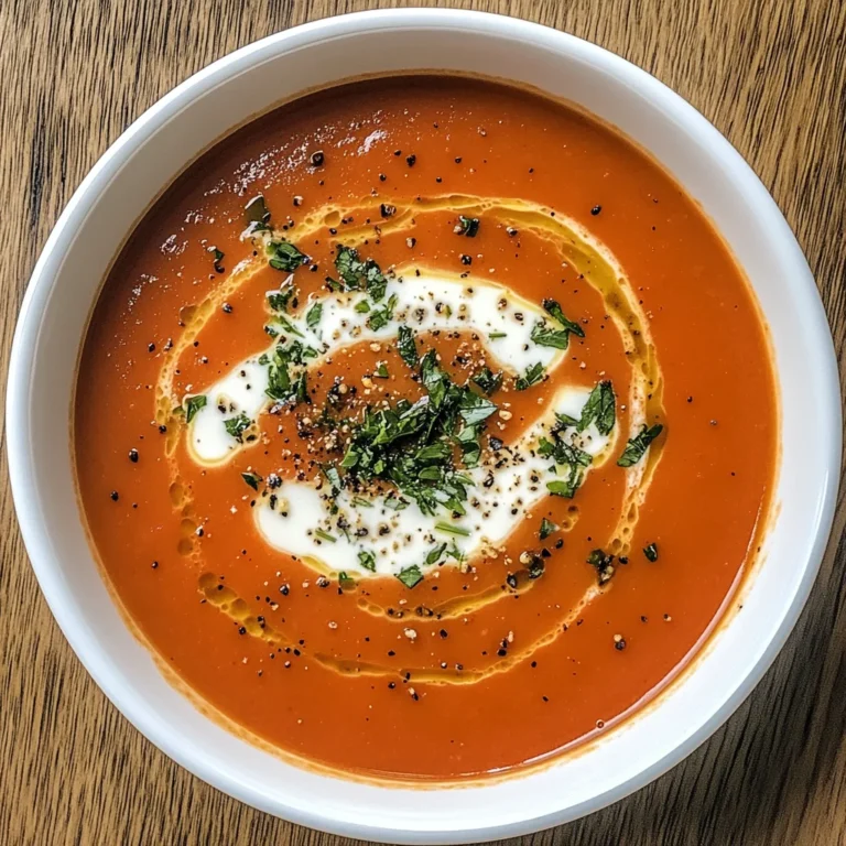 Beste cremige Tomatensuppe mit geröstetem Knoblauch