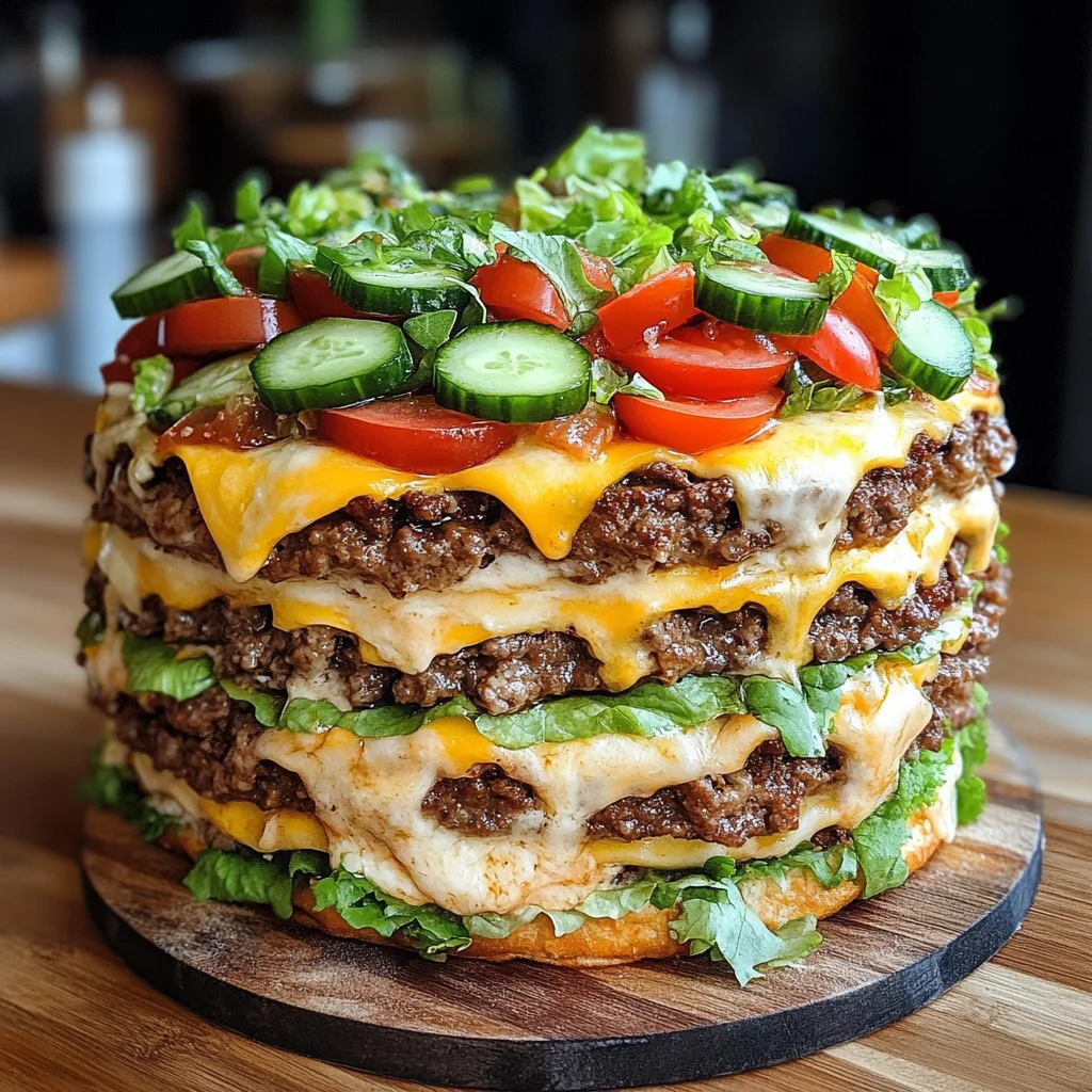Cheeseburger-Torte: Das perfekte Festessen für alle!