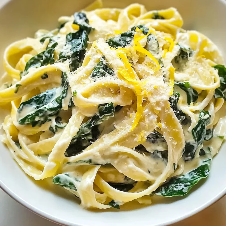Einfache Zitronen-Ricotta-Pasta mit Spinat schnell gemacht