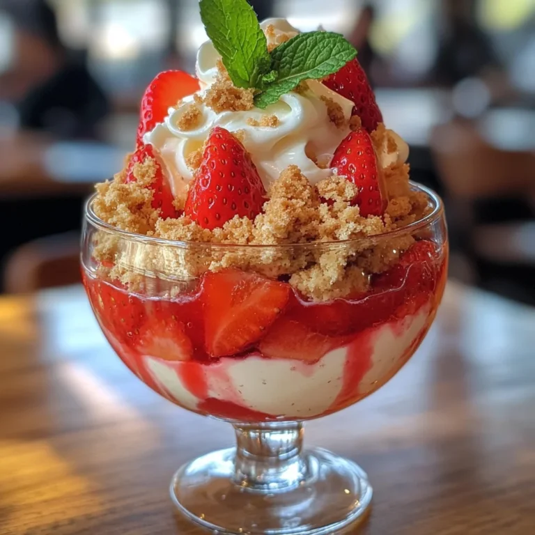 Erdbeer-Dessert im Glas