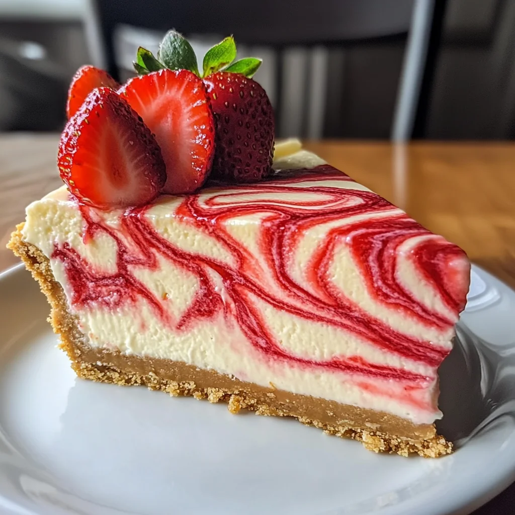 Erdbeerwirbel-Käsekuchen