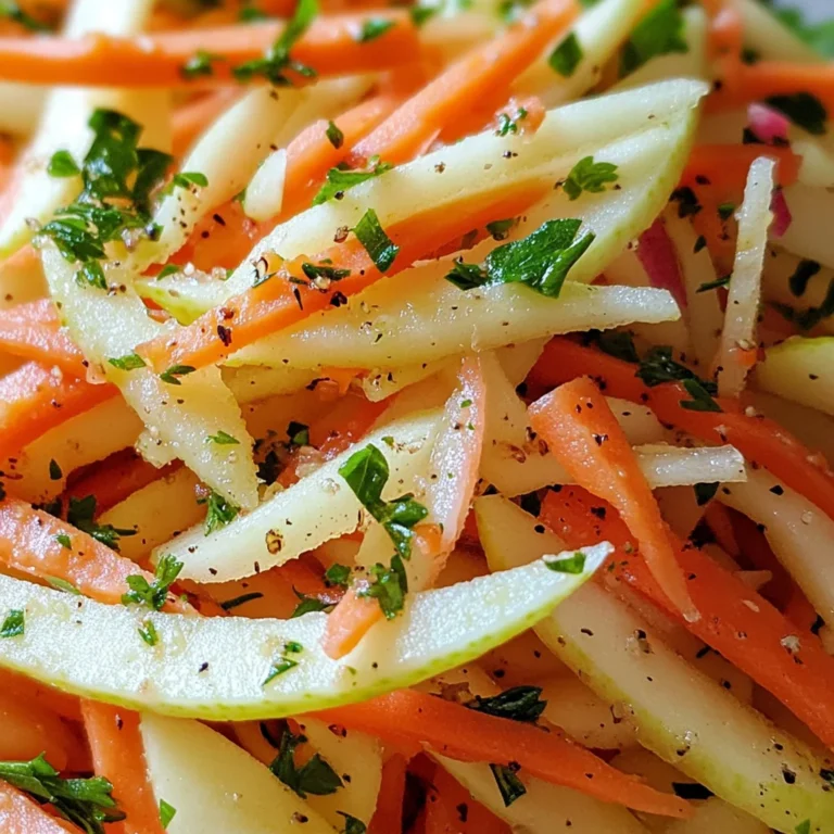 Frischer Kohlrabi Karotten Apfel Salat