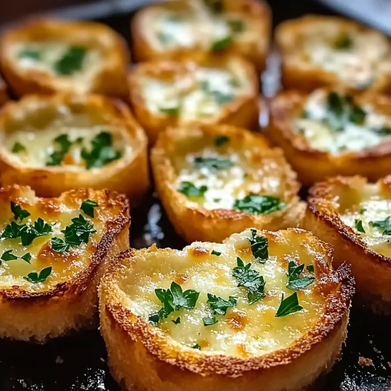 Käsige Knoblauchbrot Häppchen