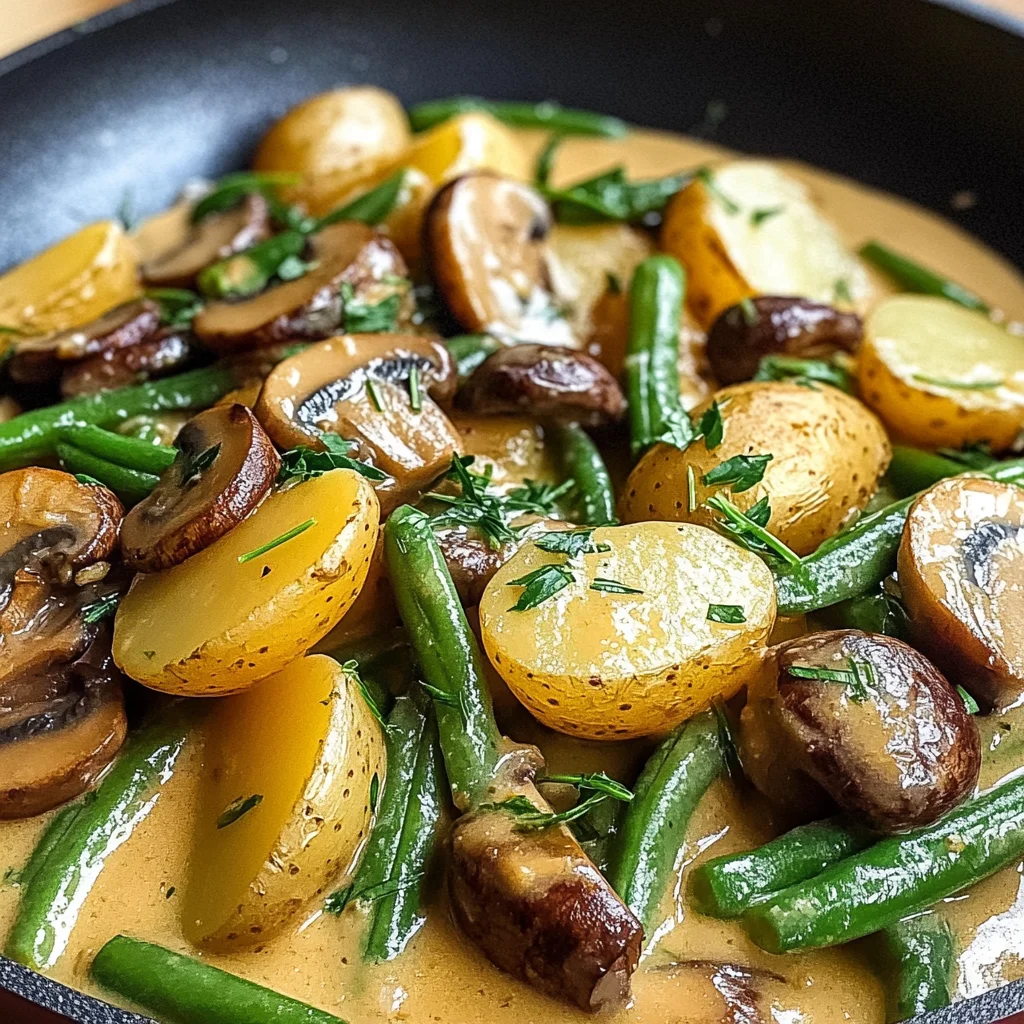 Köstliche Kartoffel-Pilz-Pfanne mit Bohnen – Vegan und Einfach
