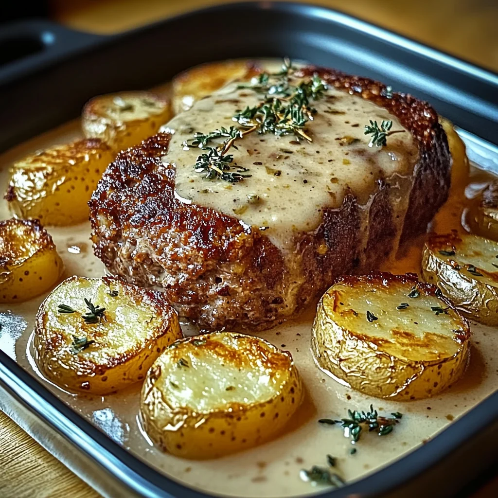 Köstlicher Hackbraten mit Kartoffeln in Sahne – Familienliebling!