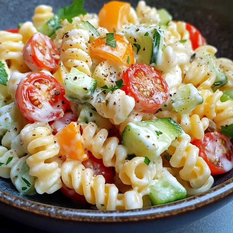 Leichter Nudelsalat mit Joghurt-Dressing