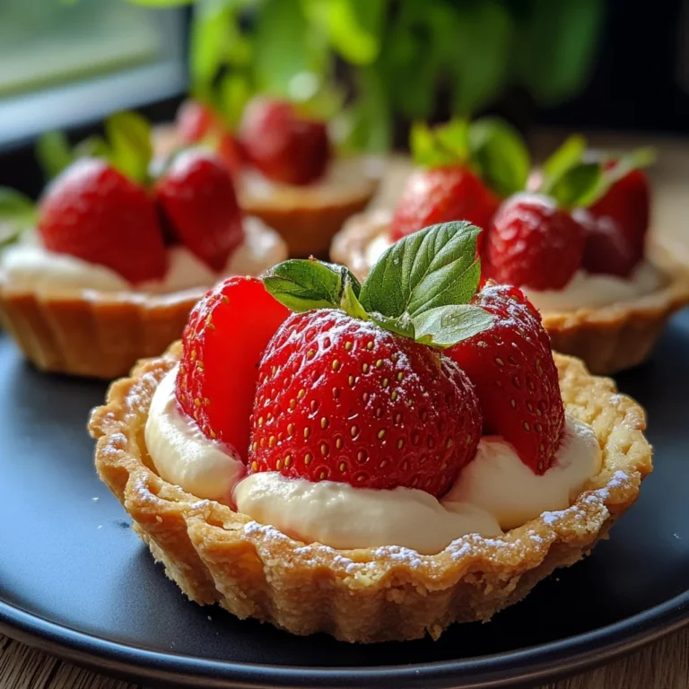 Mürbeteig Tartelettes mit Erdbeeren und Mascarponecreme