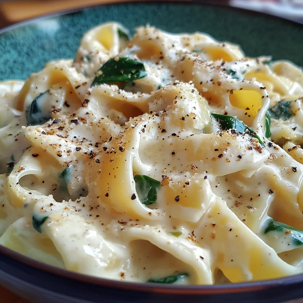 Pasta in cremiger Bärlauch Soße ganz einfach machen