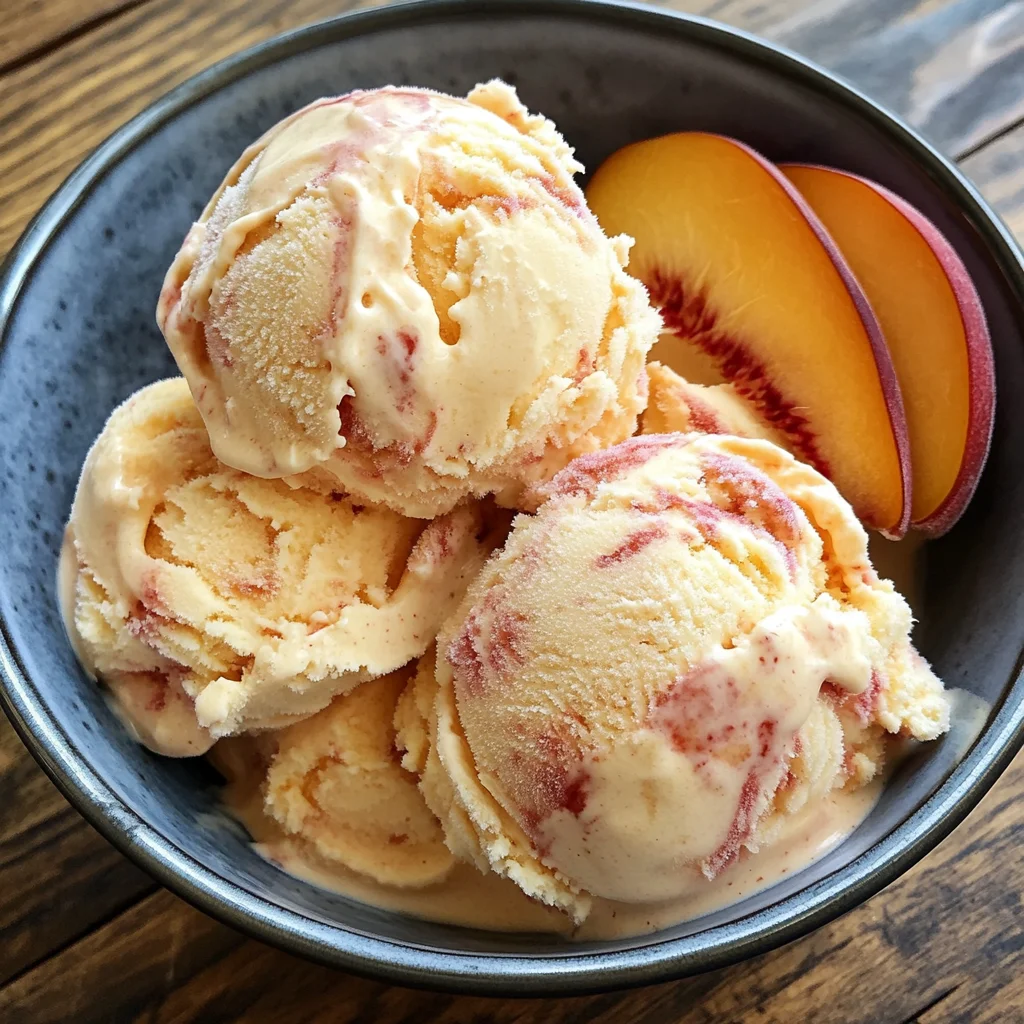 Pfirsich-Eiscreme: