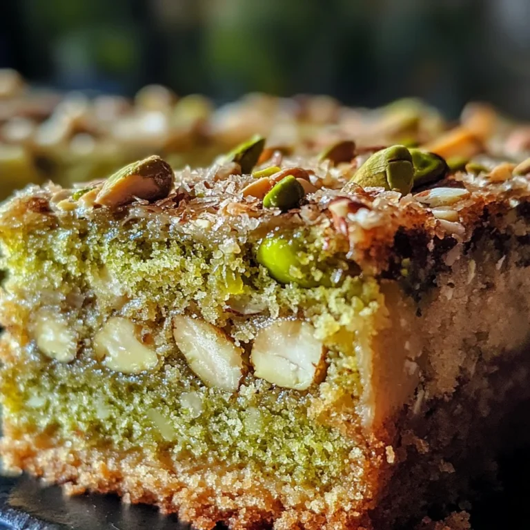 Pistazienkuchen mit Zitrone und Mandeln