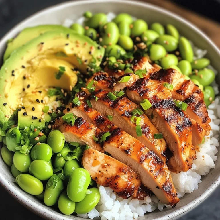 Protein Power Bowl: Hähnchen, Edamame & Avocado Rezept