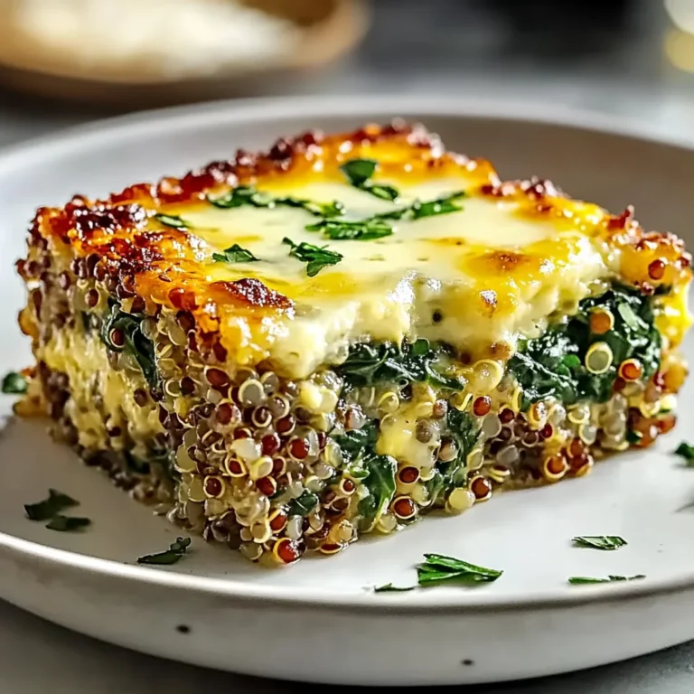 Quinoa Linsen Spinat Auflauf