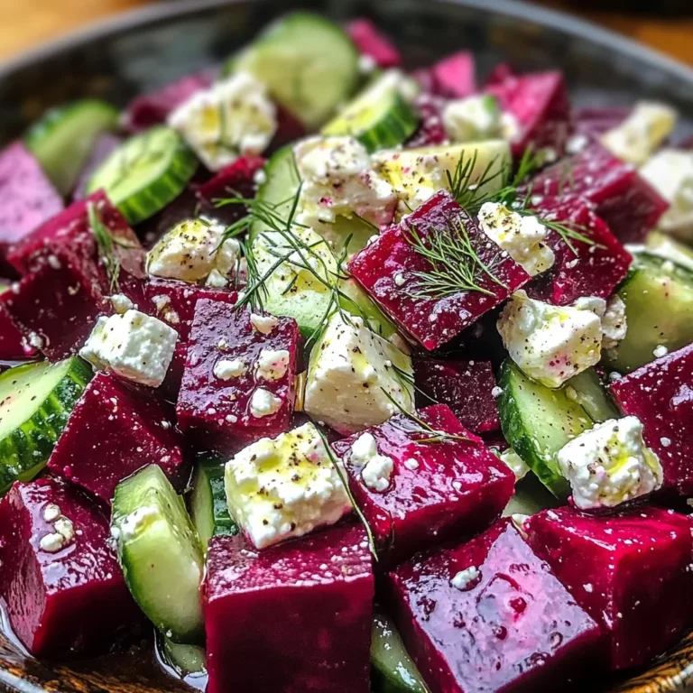 Rote-Bete-Salat mit Feta und Gurken für Feinschmecker