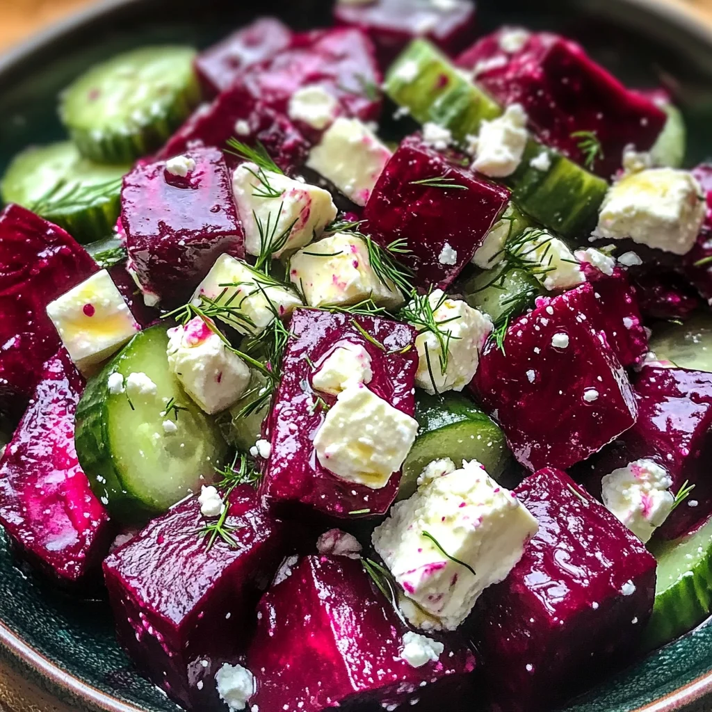 Rote-Bete-Salat mit Feta und Gurken für Feinschmecker