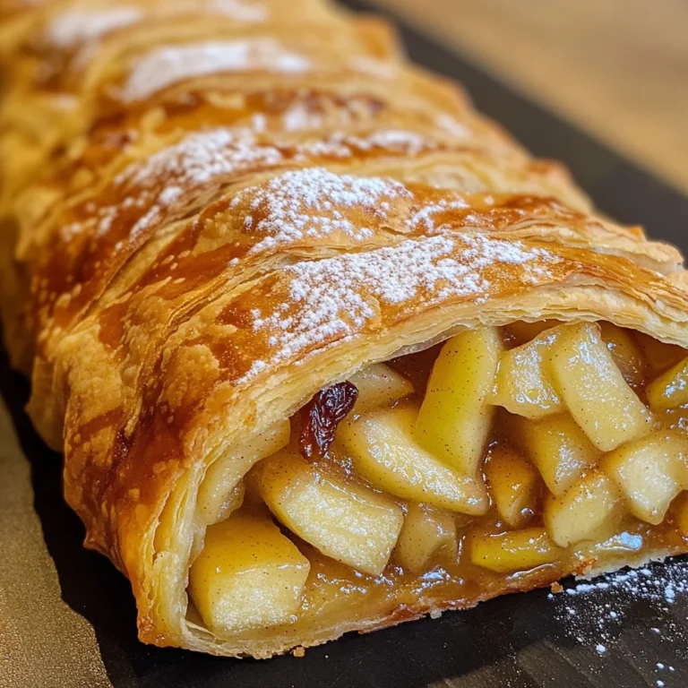 Schneller Apfelstrudel mit Blätterteig