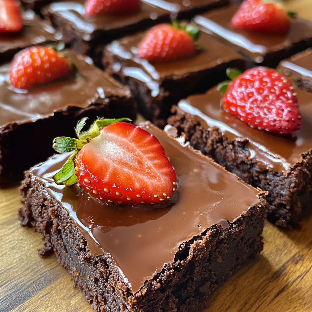 Schoko Erdbeer Brownies