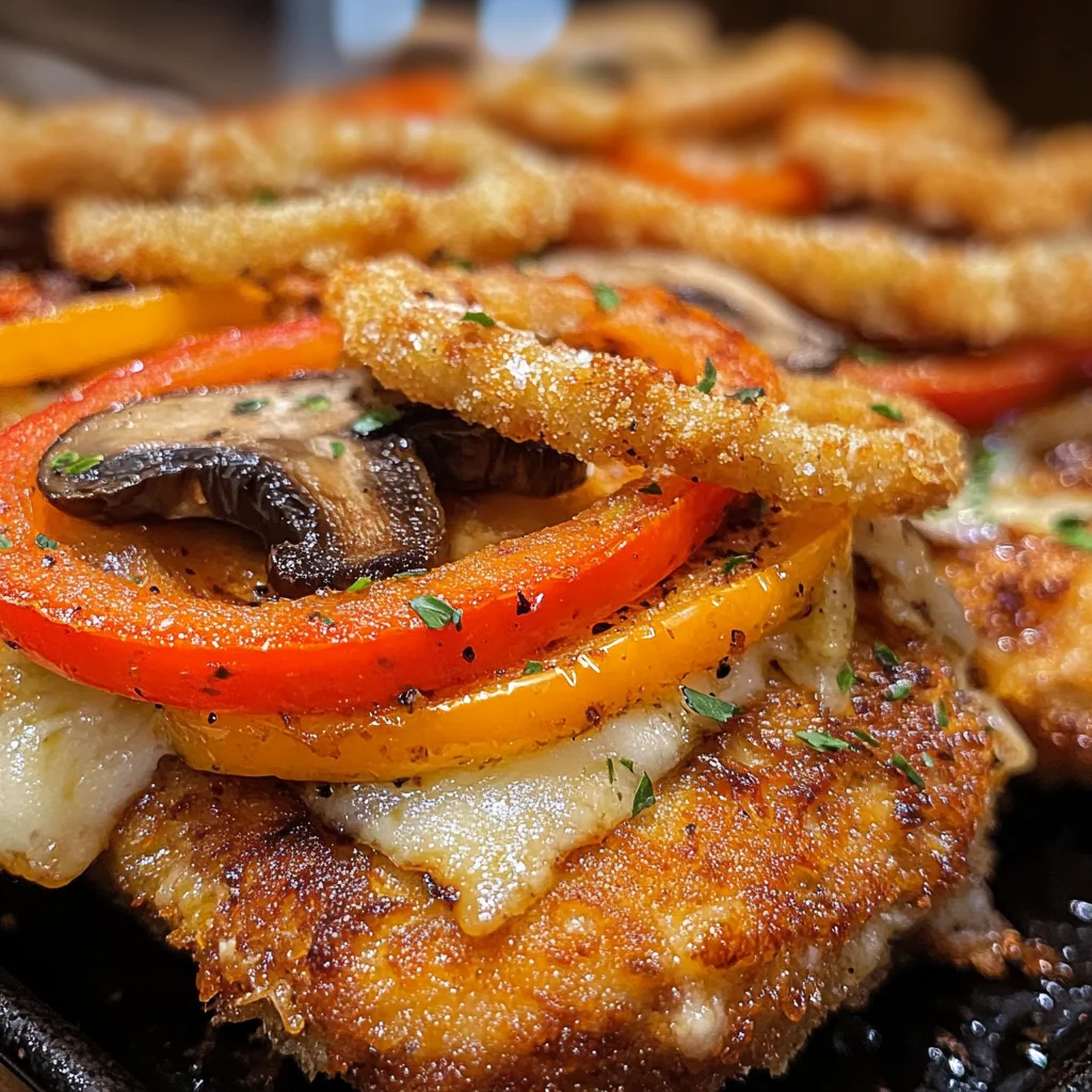 Überbackene Partyschnitzel aus dem Ofen