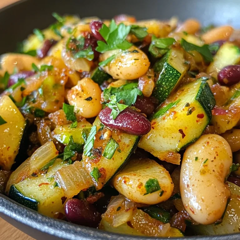 Zucchini Bohnen Pfanne