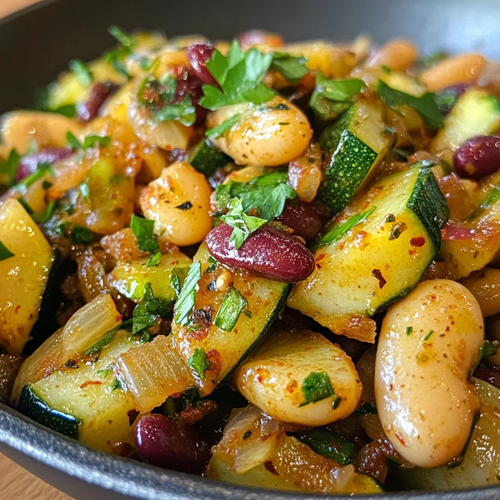 Zucchini Bohnen Pfanne